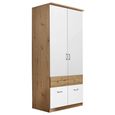Celle Super Wardrobe - 91cm - 2 Door - 4 Drawer & Extras - Artisan Oak & Alpine White