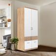 Celle Super Wardrobe - 91cm - 2 Door - 4 Drawer & Extras - Sonoma Oak & Alpine White