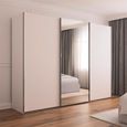 Contido Sliding Mirror Wardrobe - 301cm - 3 Door - with Extras - Alpine White