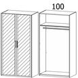 Evelyn Mirror Wardrobe - 101cm - 2 Door - H 197cm - Sonoma Oak