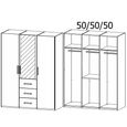 Evelyn Wardrobe - 151cm - 3 Door - Combi - H 223cm - Alpine White