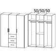 Evelyn Wardrobe - 151cm - 3 Door - H 197cm - with Drawer - Wild Oak