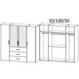 Evelyn Wardrobe - 201cm - 4 Door - Combi - H 223cm - Sonoma Oak