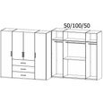 Evelyn Wardrobe - 201cm - 4 Door - H 223cm - with Drawer - Wild Oak