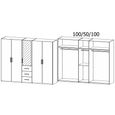 Evelyn Wardrobe - 251cm - 5 Door - Combi - H 223cm - Alpine White