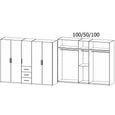 Evelyn Wardrobe - 251cm - 5 Door - H 197cm - with Drawer - Wild Oak
