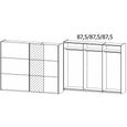 Kronach Sliding Mirror Wardrobe - 261cm - 2 Door - Metallic Dark Grey