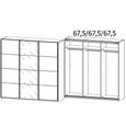 Kulmbach Sliding Wardrobe - 203cm - 3 Door - Artisan Oak & Silk Grey Glass Front