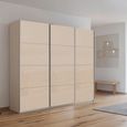 Kulmbach Sliding Wardrobe - 203cm - 3 Door - Champagne & Champagne Glass