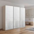 Kulmbach Sliding Wardrobe - 203cm - 3 Door - Champagne & White Glass