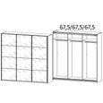 Kulmbach Sliding Wardrobe - 203cm - 3 Door - Metallic Dark Grey & Silk Grey Glass