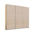 Kulmbach Sliding Wardrobe - 203cm - 3 Door - Sonoma Oak & Champagne Glass