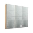 Kulmbach Sliding Wardrobe - 203cm - 3 Door - Sonoma Oak & Silk Grey Glass