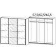 Kulmbach Sliding Mirror Wardrobe - 203cm - 3 Door - Sonoma Oak & White Glass