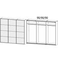 Kulmbach Mirrored Sliding Wardrobe - 271cm - 3 Door - Alpine White