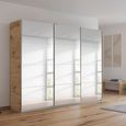 Kulmbach Mirrored Sliding Wardrobe - 271cm - 3 Door - Artisan Oak