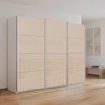 Kulmbach Sliding Wardrobe - 271cm - 3 Door - Alpine White & Champagne Glass