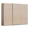 Kulmbach Sliding Wardrobe - 271cm - 3 Door - Champagne & Champagne Glass
