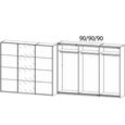 Kulmbach Sliding Wardrobe - 271cm - 3 Door - Sonoma Oak & Silk Grey Glass Front