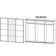 Kulmbach Sliding Mirror Wardrobe - 271cm - 3 Door - Silk Grey