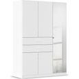 Maika Wardrobe - 136cm - 5 Door - Combi - H197cm - Alpine White