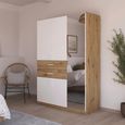 Maika Wardrobe - 136cm - 5 Door - Combi - H197cm - Artisan Oak & Alpine White