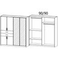 Maika Wardrobe - 181cm - 6 Door - Combi - H210cm - Alpine White