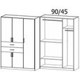 Maika Wardrobe - 181cm - 6 Door - H210cm - Artisan Oak & Alpine White