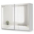 Miramar Type-3 Sliding Wardrobe - 271cm - 2 Door - Fully Mirrored - Silk Grey