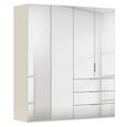 Miramar Type-5 Wardrobe - 201cm - 4 Door - Combi - Champagne