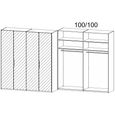 Miramar Type-5 Wardrobe - 201cm - 4 Door - Champagne & Champagne Glass
