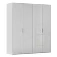 Miramar Type-5 Wardrobe - 201cm - 4 Door - Silk Grey & Silk Grey Glass