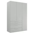 Purisma Wardrobe - 151cm - 3 Door - 4 Drawer - Silk Grey