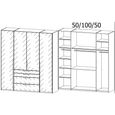 Purisma Wardrobe - 201cm - 4 Door - 4 Drawer - Silk Grey Glass