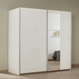Slide Sliding Wardrobe - 175cm - 2 Door - Mirror - Alpine White