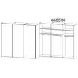 Taro Sliding Wardrobe - 242cm - 3 Door - Champagne