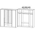 Texas Wardrobe - 181cm - 4 Door - Combi - Alpine White