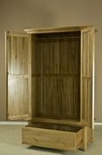 Shaker Wardrobe - 2 Door - 1 Drawer - Oak