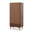 Soho Gents  Slatted Wardrobe - 2 Door - Dark Oak