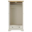 Hampstead Soft Grey and Pale Oak 2 Door Combi Wardrobe thumbnail 3