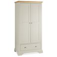 Hampstead Soft Grey and Pale Oak 2 Door Combi Wardrobe thumbnail 2