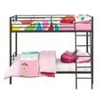 Bunk Bed - Single over Single - Black - 4035157UK