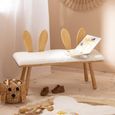 Bunny Ear Kids Chair - Set of 2 - Natural and White - Wood