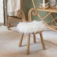 Sheep Ears Kids Chair - Set of 2 - Natural and White - Wood