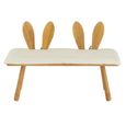 Bunny Ear Kids Chair - Set of 2 - Natural and White - Wood