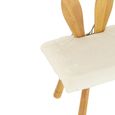 Bunny Ear Kids Chair - Set of 2 - Natural and White - Wood