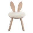 Rabbit Ears Kids Chair - Set of 2 - Natural and White - Wood