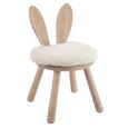 Rabbit Ears Kids Chair - Set of 2 - Natural and White - Wood