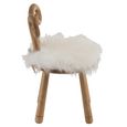 Sheep Ears Kids Chair - Set of 2 - Natural and White - Wood