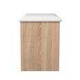 Milan Dressing Stool - Padded - Oak